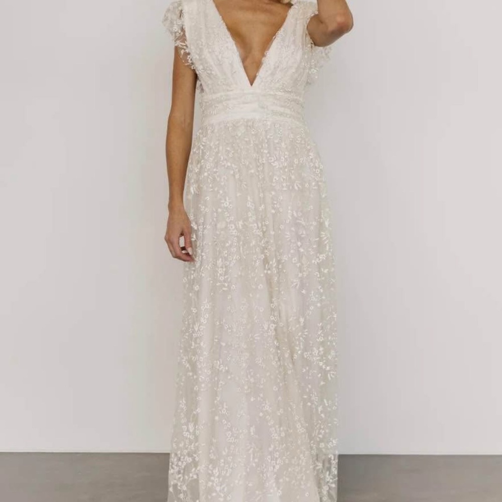 Baltic Born Ivory Floral Lace Wedding Gown